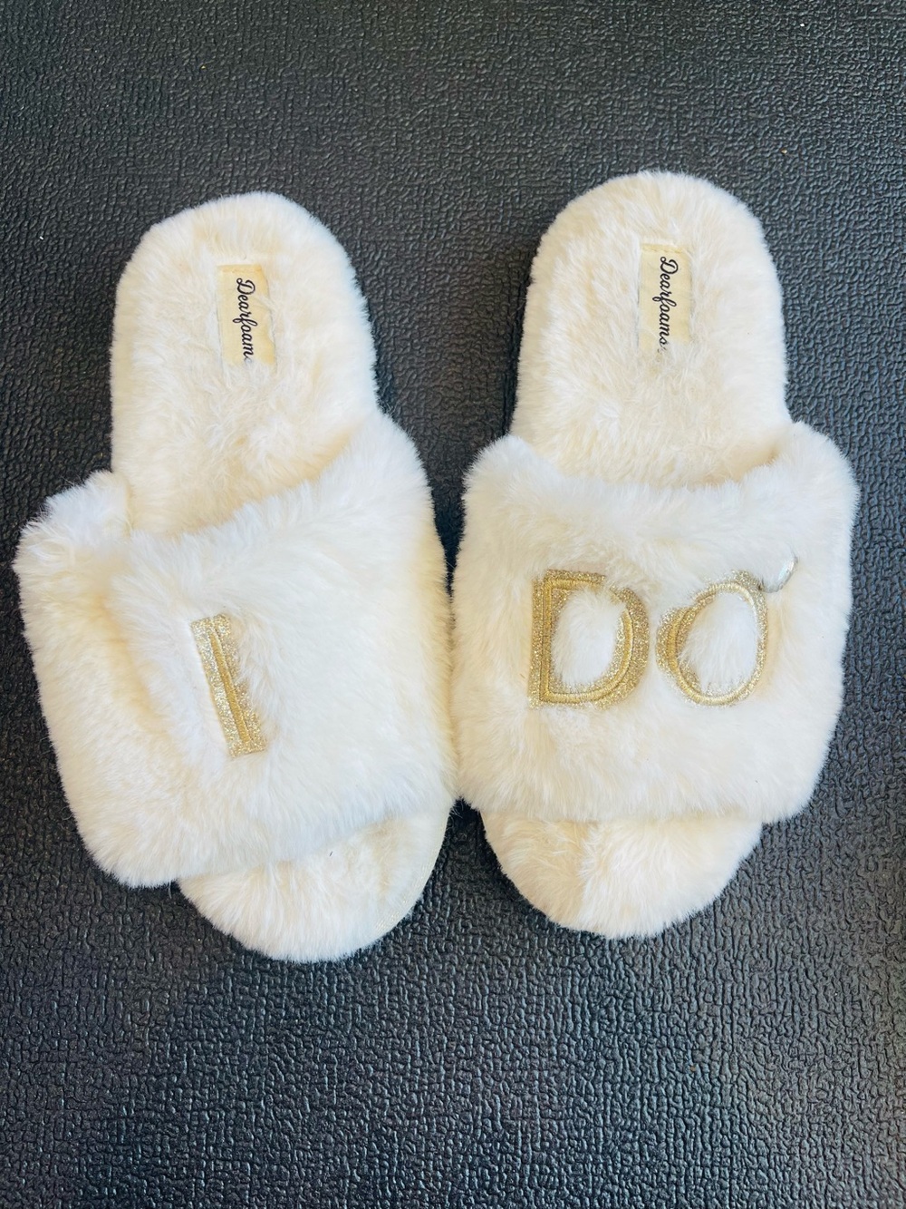 Dearfoams Shoes "I Do" Bride Slippers